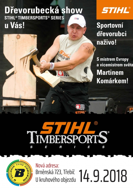 Martin Komárek - reprezentant České republiky v dřevorubeckém sportu  STIHL® TIMBERSPORT® SERIES u Vás!